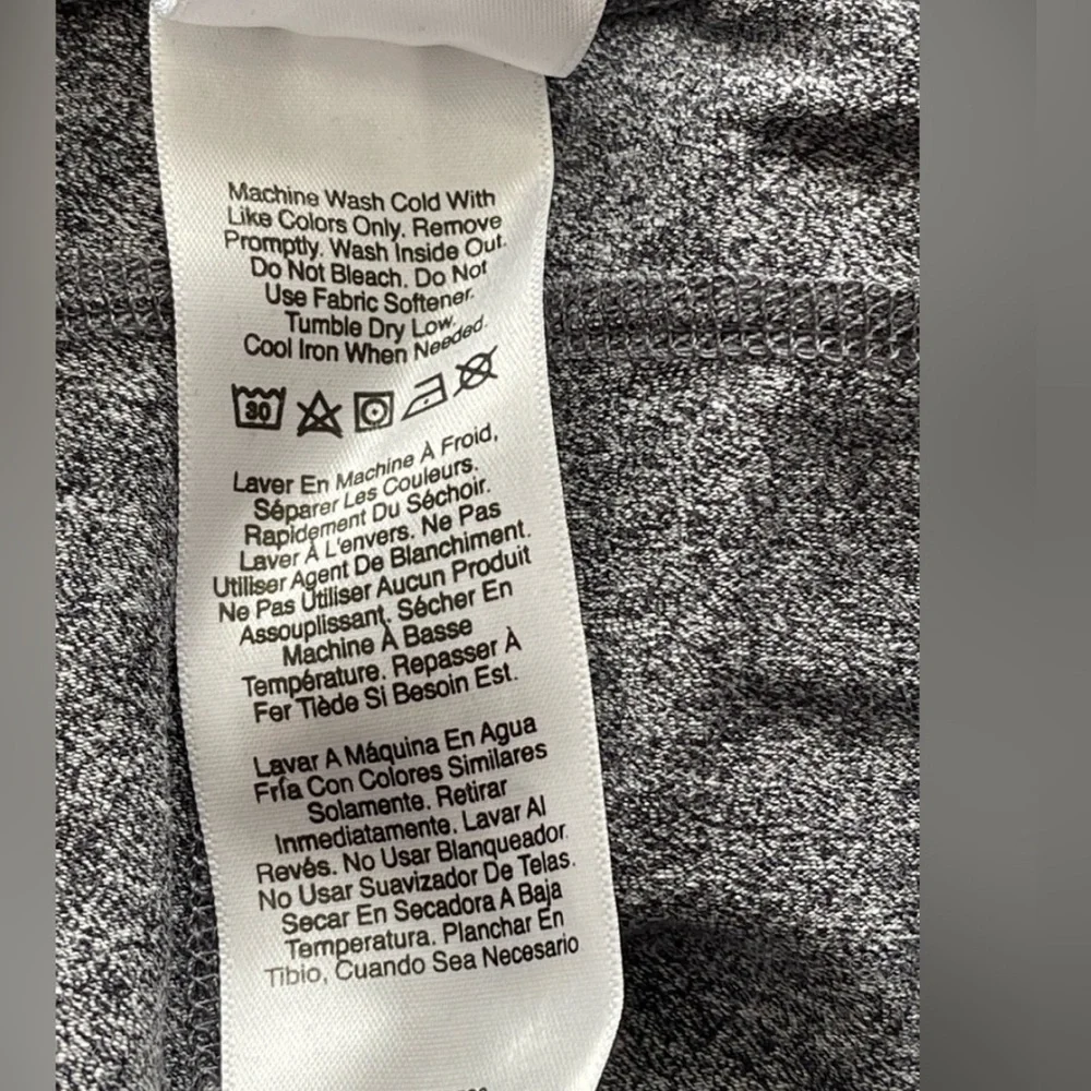 DONNA KARAN ACTIVE LEGGINGS PANTS ANKLE WOMEN CUT OUT BACK COLOR GREY SIZE LARGE - Picture 11 of 14